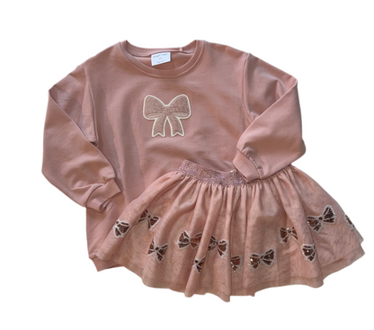 Bow Sequin Tutu Skirt