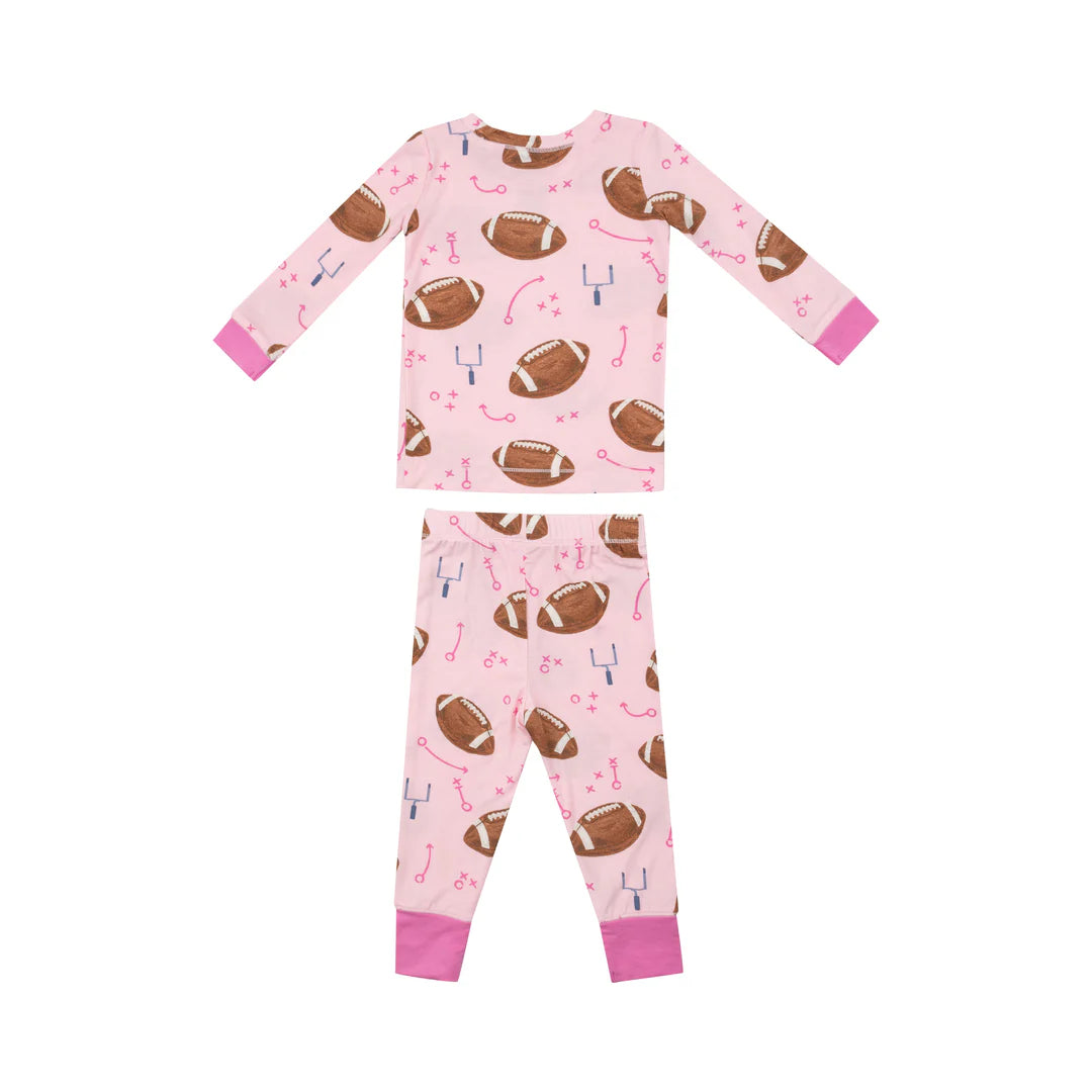 Pink Football 2 Piece Pajamas