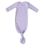 Rib Knit Newborn Knotted Gown Periwinkle