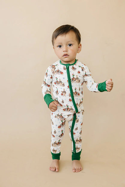 Bamboo Zipper Pajama- Merry Mallards