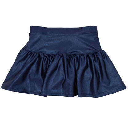 Gathered Skort- Navy Shimmer