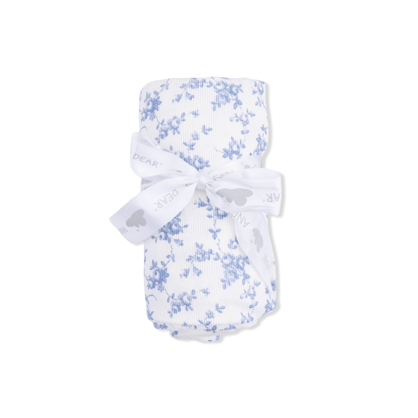 Baby Blue Vines Floral Swaddle Blanket