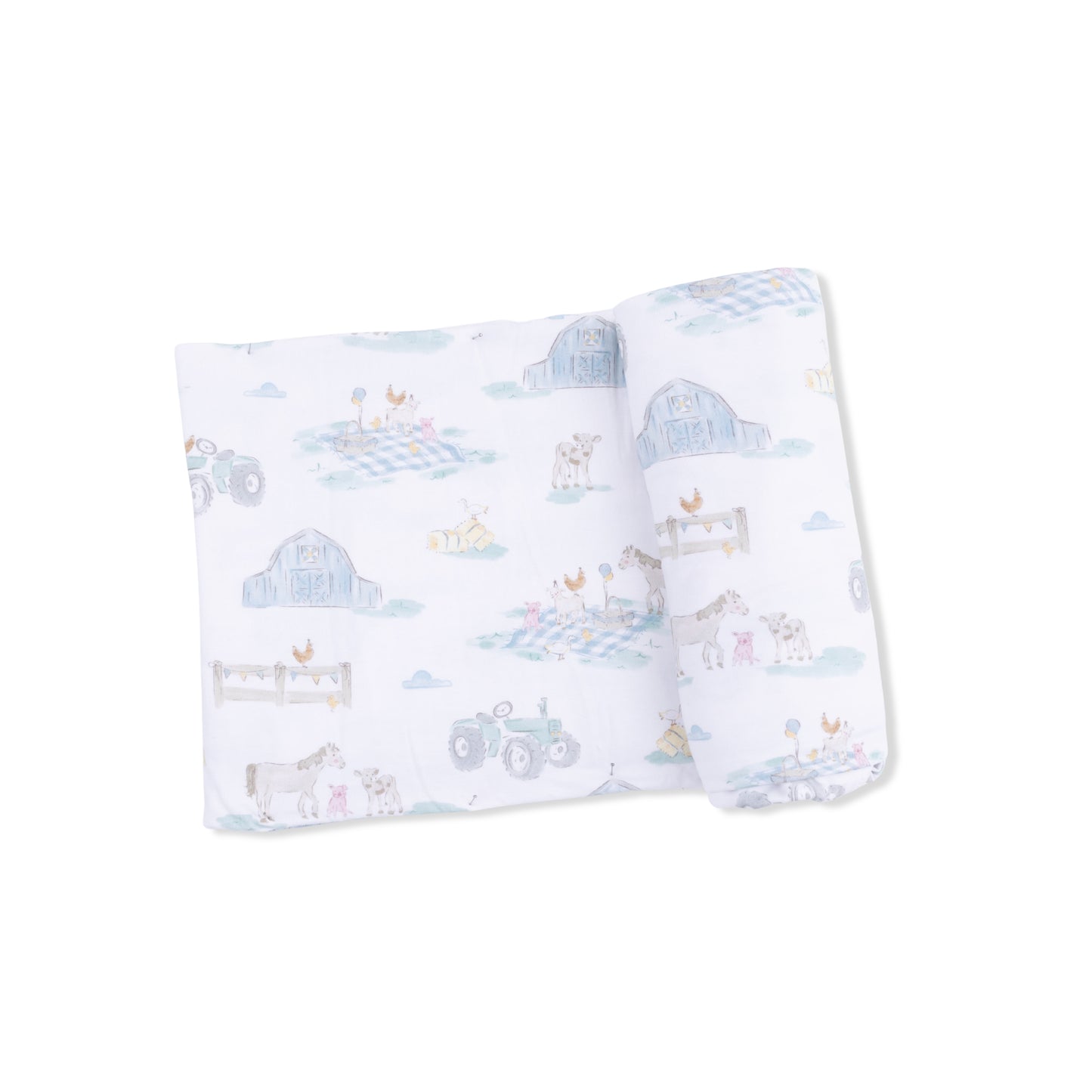 Farm Animal Party Swaddle Blanket