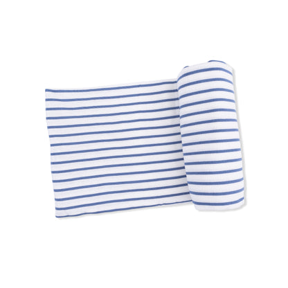 Navy Stripe Swaddle Blanket
