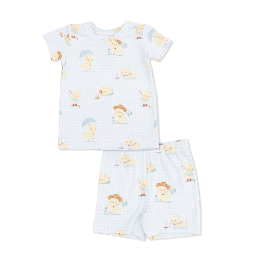 Vintage Spring Duckling Loungewear Short Set