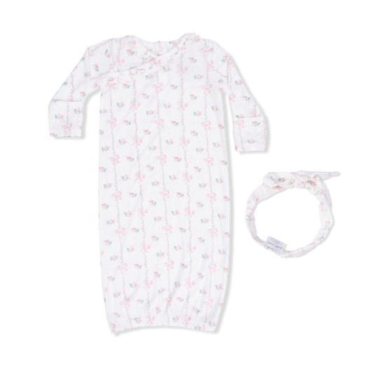 Dainty Buds and Bows Kimono & Headband Set