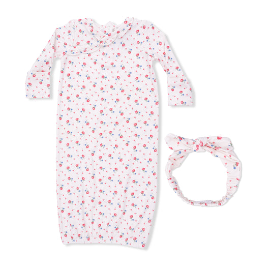 Joli Rosette Kimono Gown & Headband Set