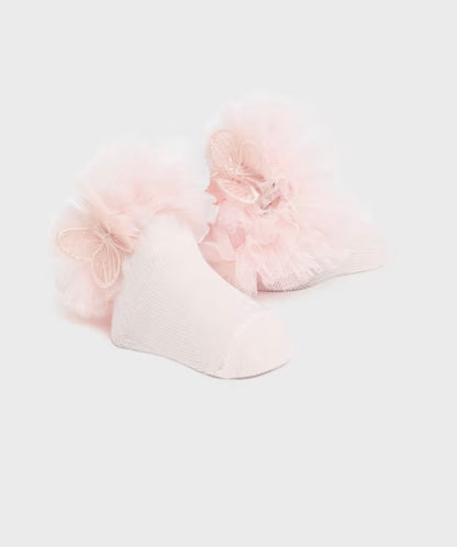 Newborn Baby Socks + Bow Set