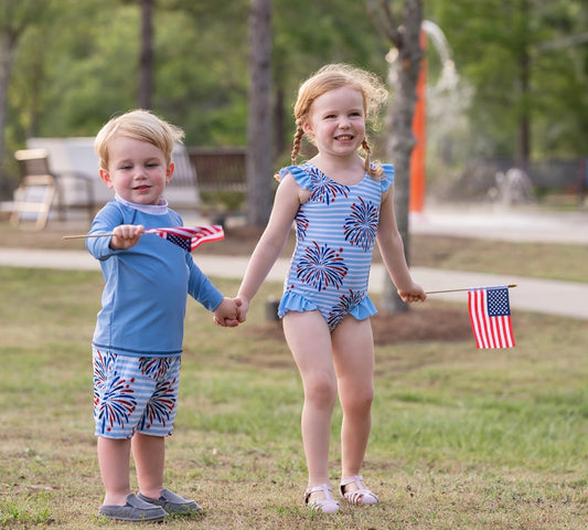 Boys Firework Swim Set