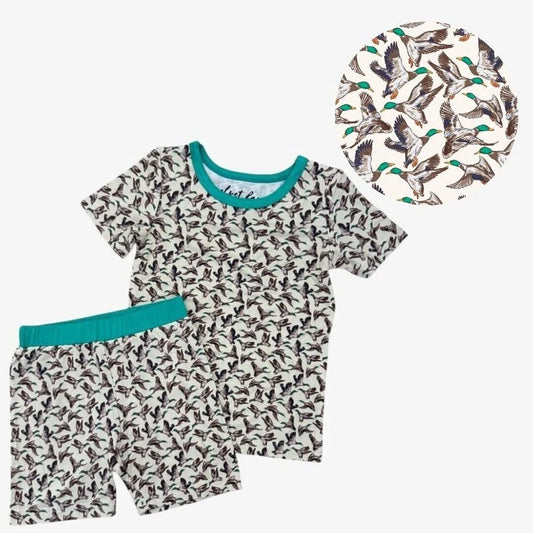 Bamboo Two Piece Pajama Set Delta Wings