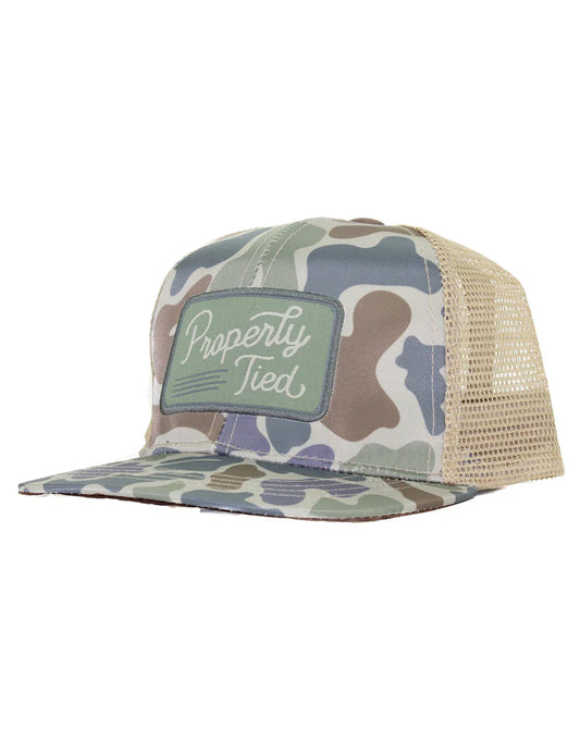 Boys sportsman trucker hat vintage camo