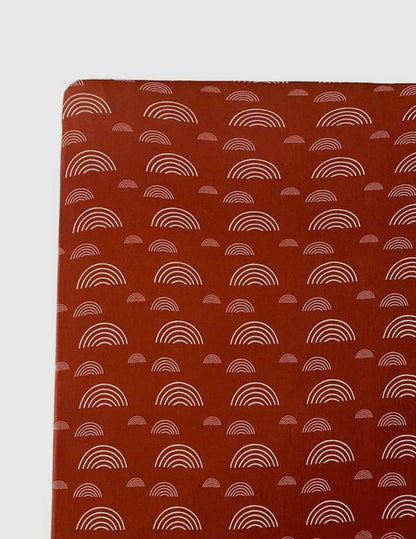 Bamboo Premium Fitted Crib Sheet- Rust Rainbow
