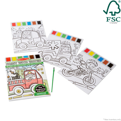 Vehicles Paint with Water Kids' Art Pad
