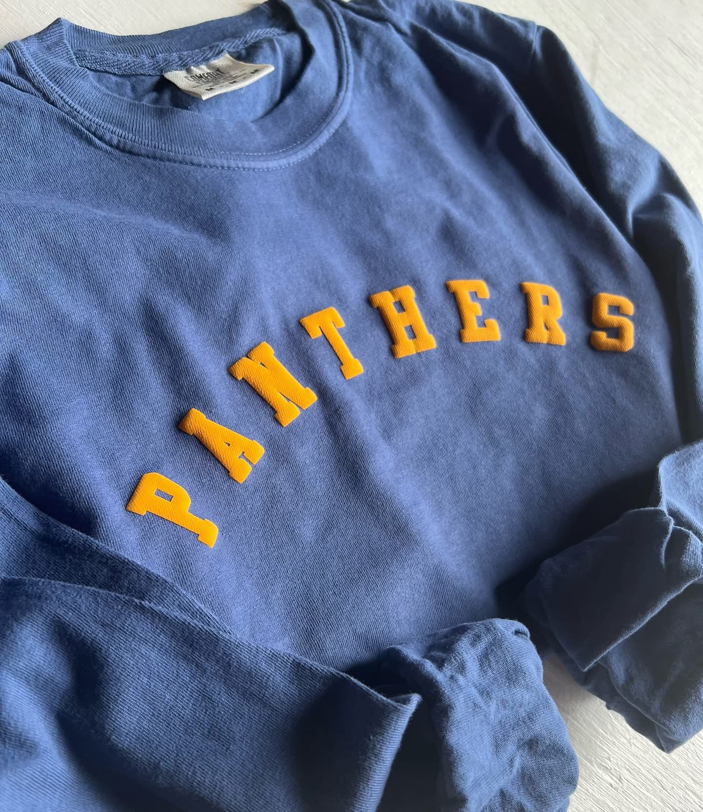 Royal and Yellow Arched Panthers SHORTSLEEVE