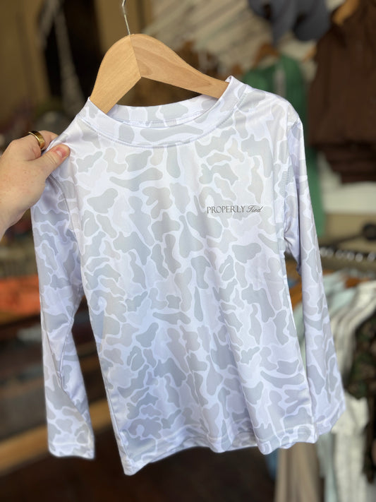 Boys Sportsman Performance LS Snow Camo