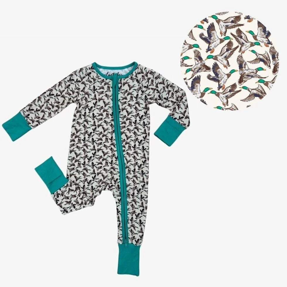 Bamboo Zipper Pajama Delta Wings