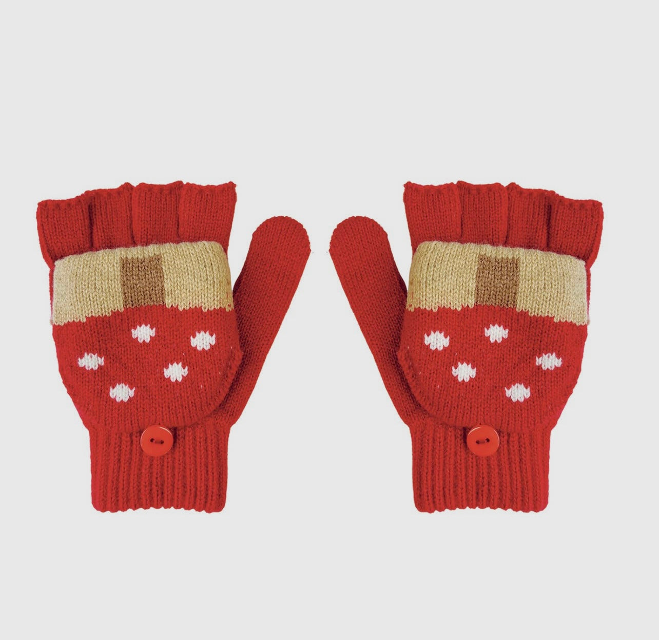 Knitted Red Gloves