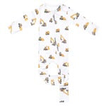 Bamboo Convertible Zip Up Footie Pajama Dozer