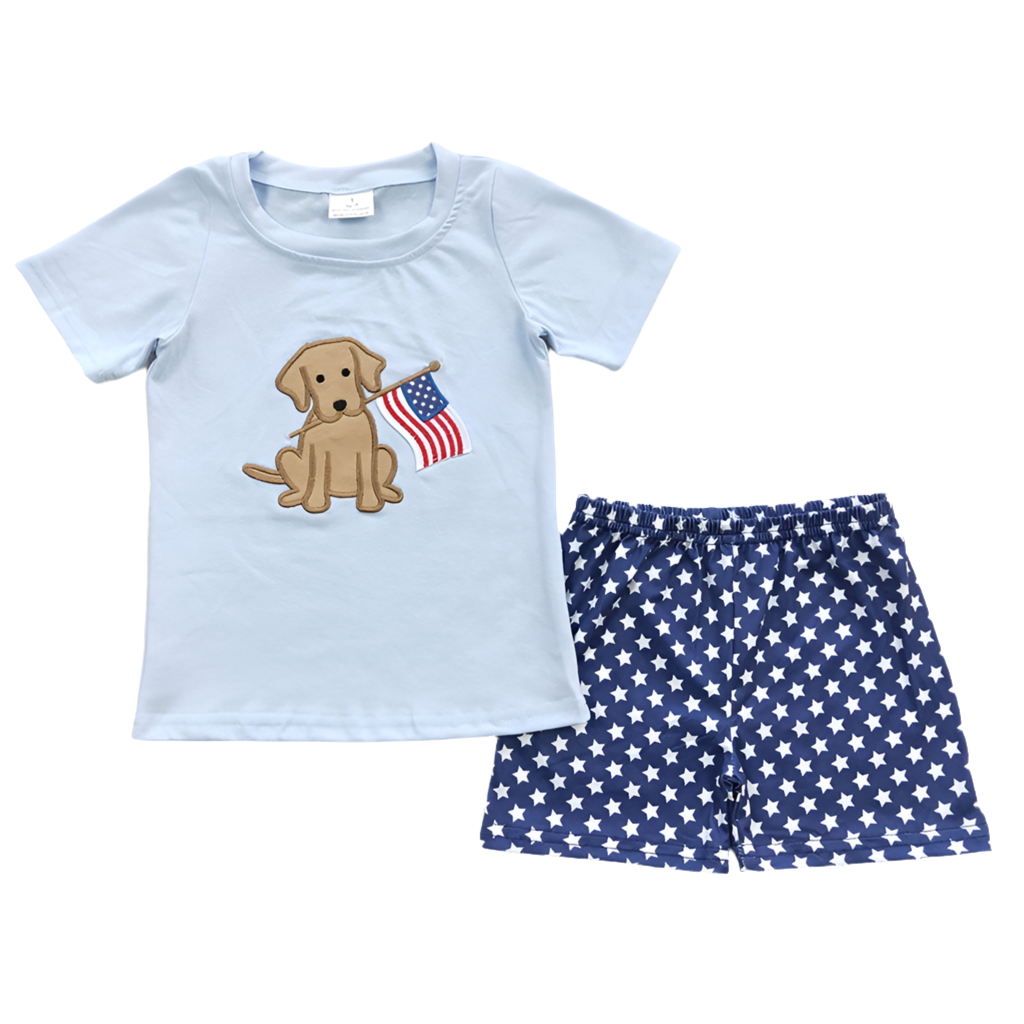 Boys Patriotic Dog Set