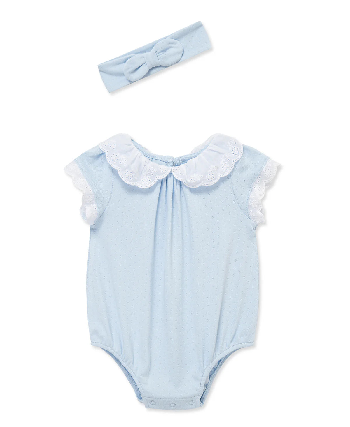 Breeze Eyelet Bubble Romper & Bow Set