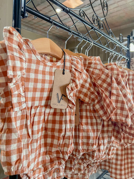 vivian bubble || burnt orange flannel