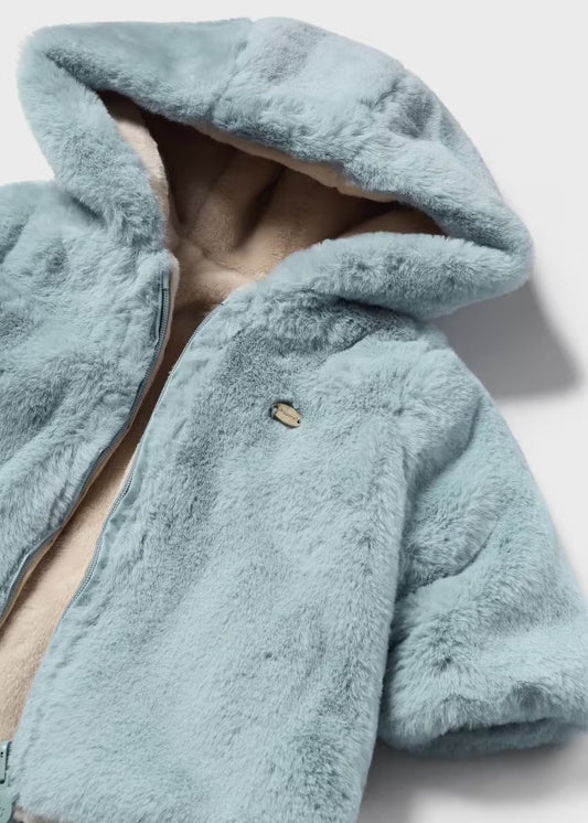 Blue Reversible Fur Coat