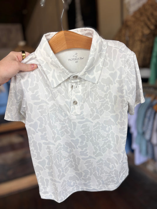 Boys Ravine Polo Snow Camo