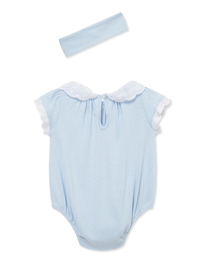 Breeze Eyelet Bubble Romper & Bow Set