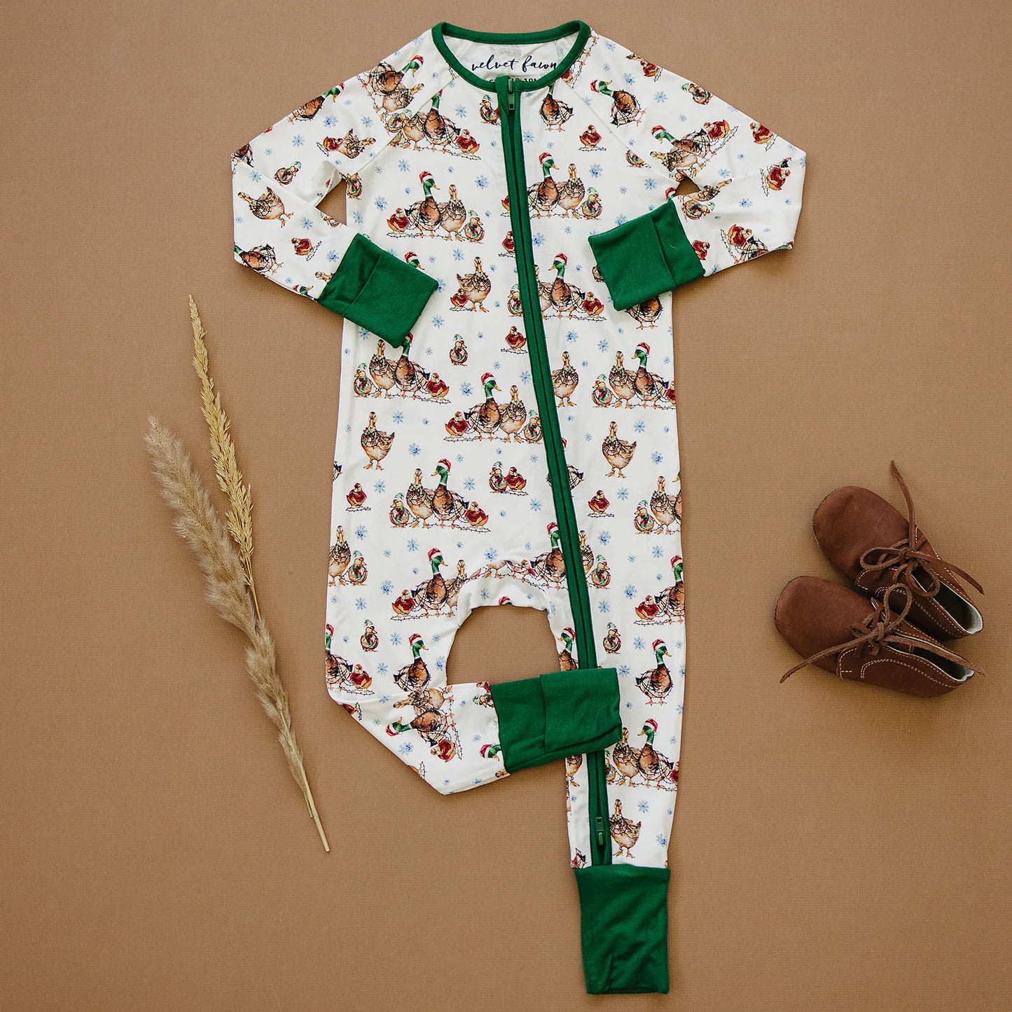Bamboo Zipper Pajama- Merry Mallards