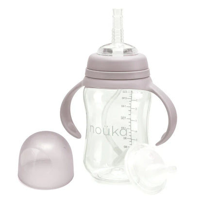 Transitional sippy/weighted straw cup