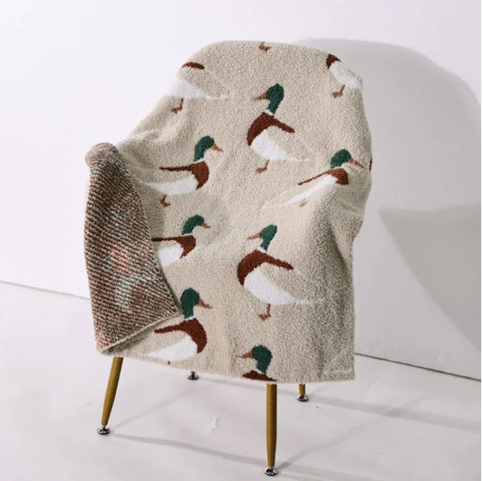 Velvet Fawn Chenille Duck Blanket