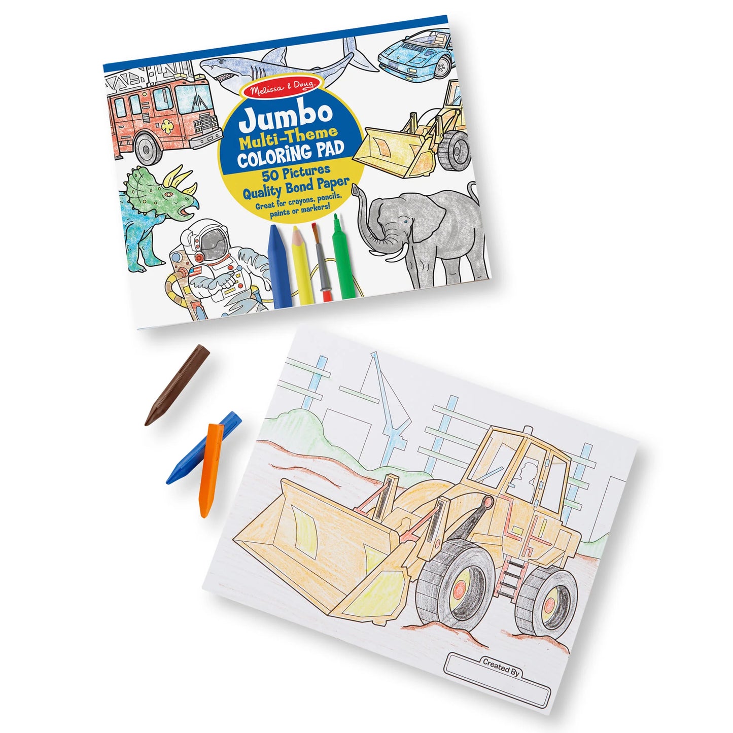 Jumbo Coloring Pad- Space, Sharks, Sports, and More