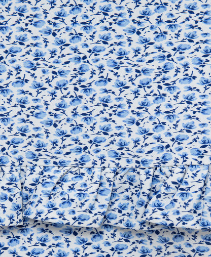 Blue Floral 1-Piece Rashguard Suit
