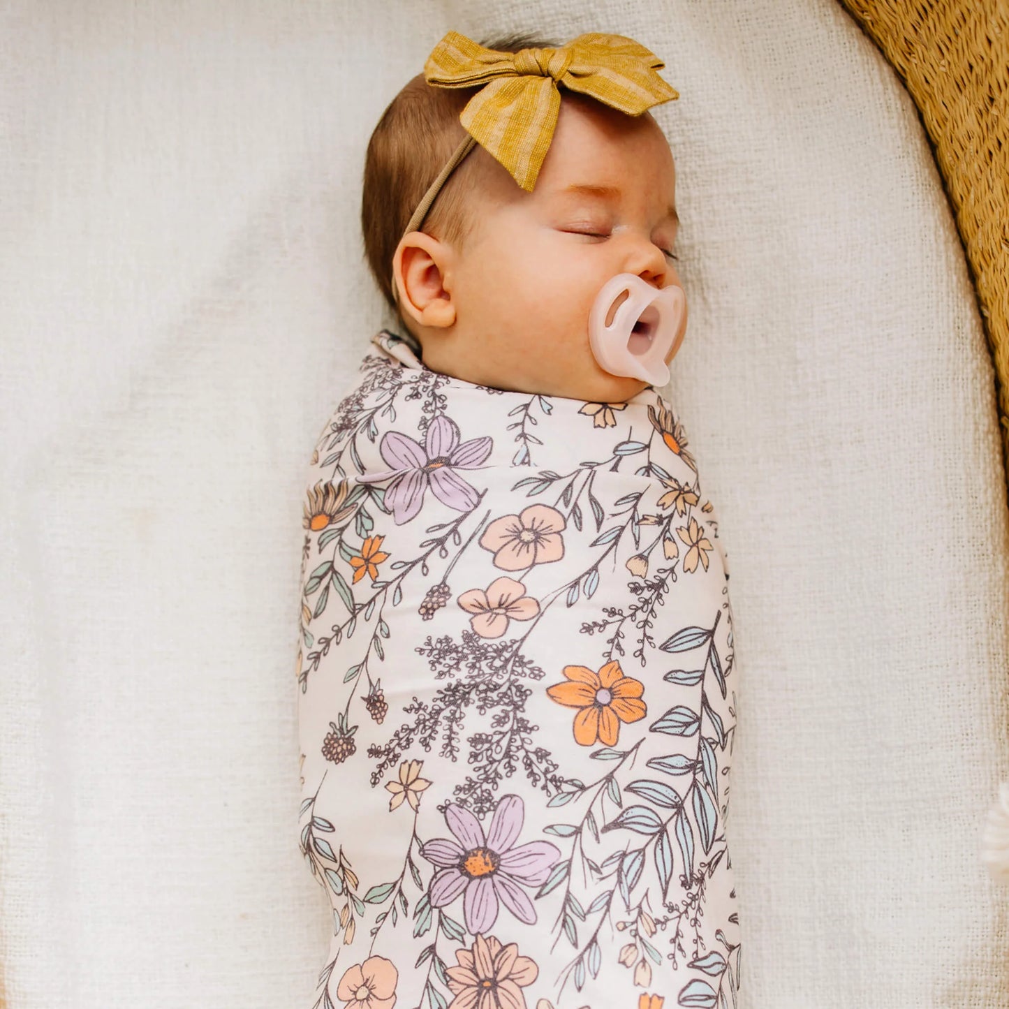 Flora Single Knit Swaddle Blanket