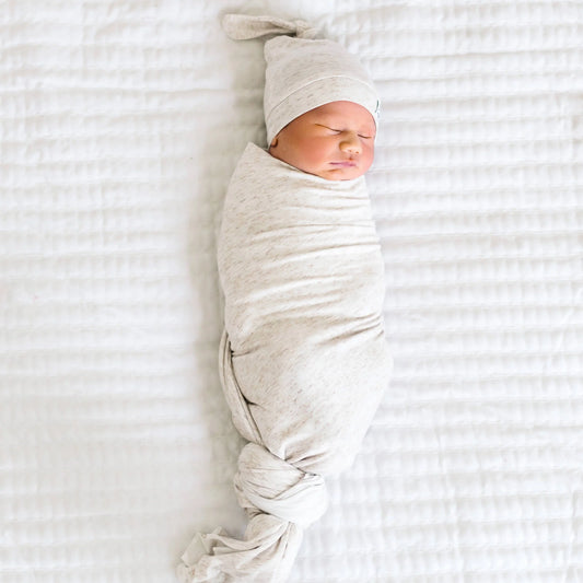 Oat Single Knit Swaddle Blanket