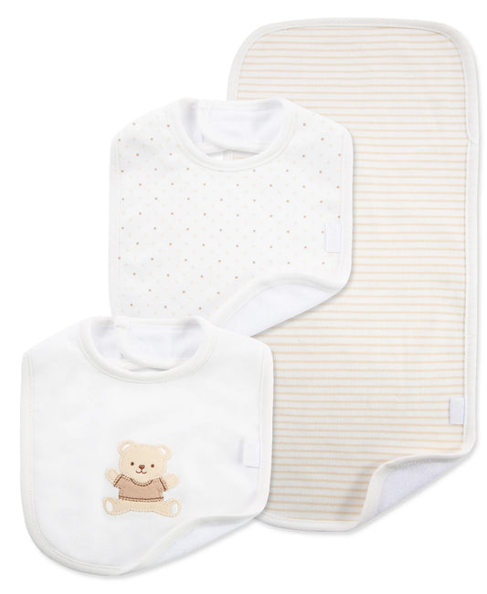 Gentle Bear Bib & Burp Set