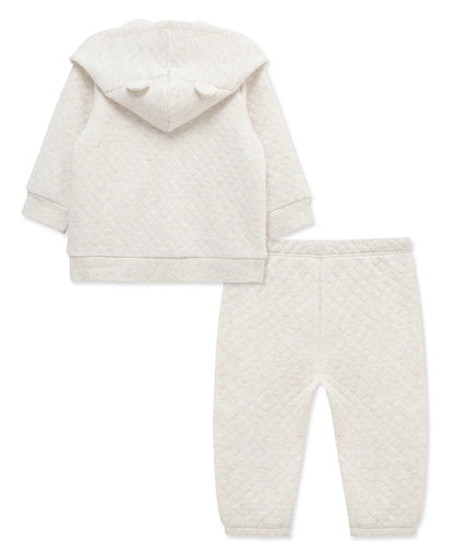 Oatmeal Quilt Hoodie Set