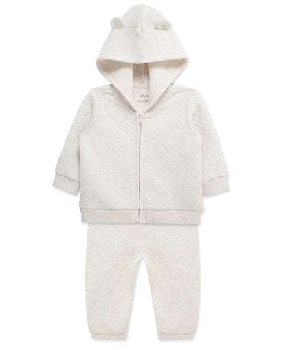 Oatmeal Quilt Hoodie Set