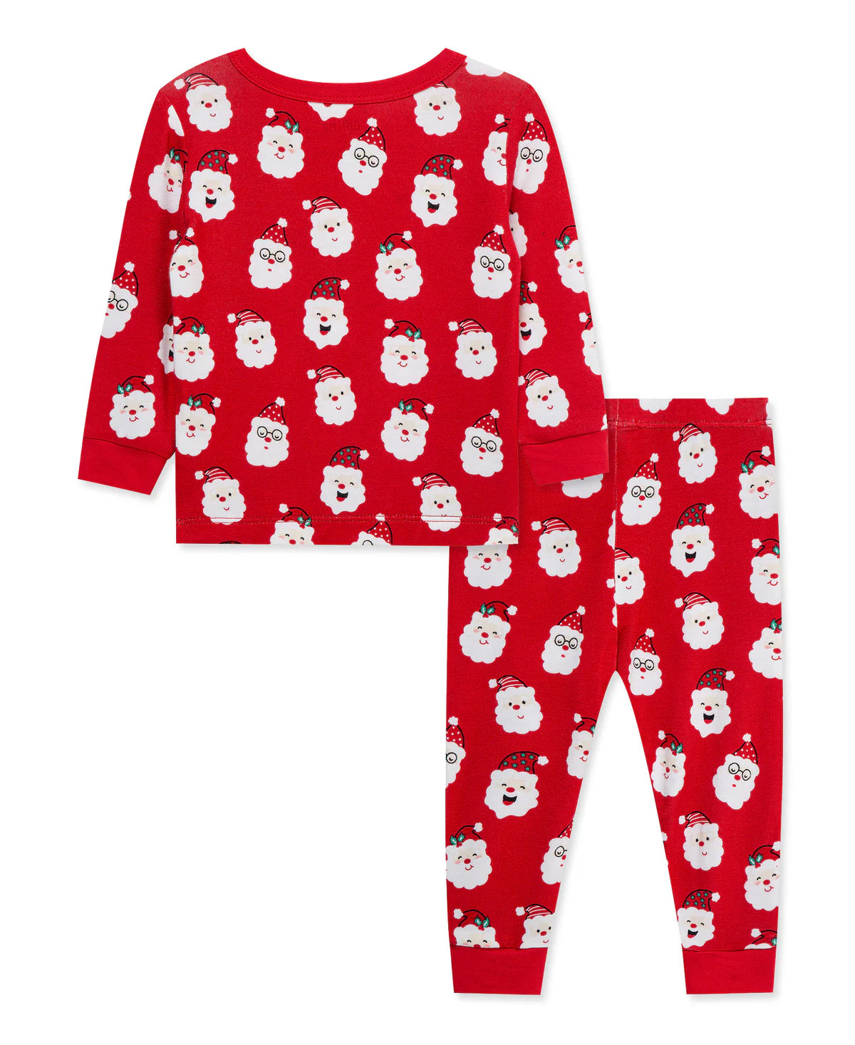 Bamboo pajamas with various faces of Santa clause for infants and toddlers 