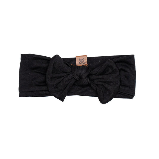Onyx Knotted Headband Bow