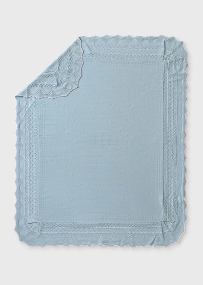 Blue Knit Blanket