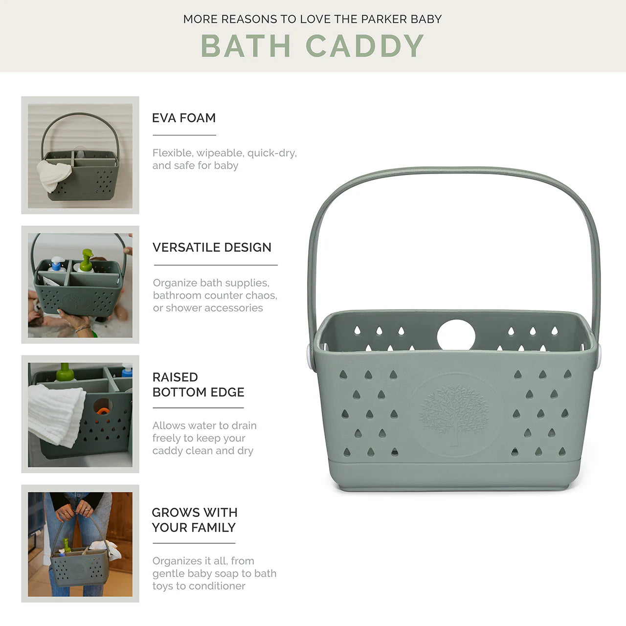 Green Silicone Bath Caddy