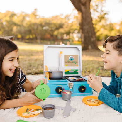 Let's Explore Wooden Camp Stove Play Set