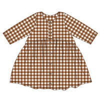 mabel dress || burnt orange flannel