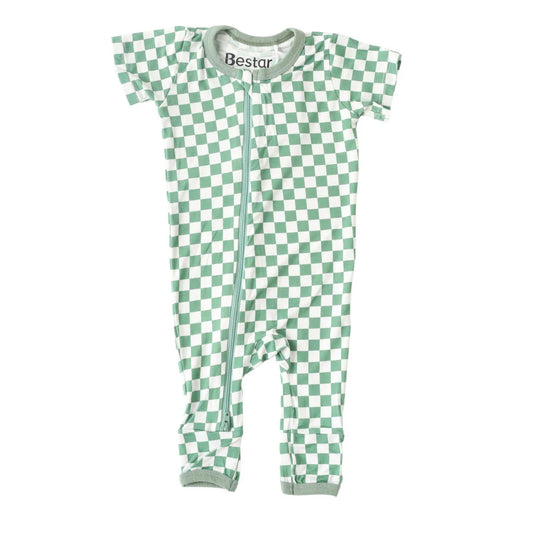 Green Check Romper