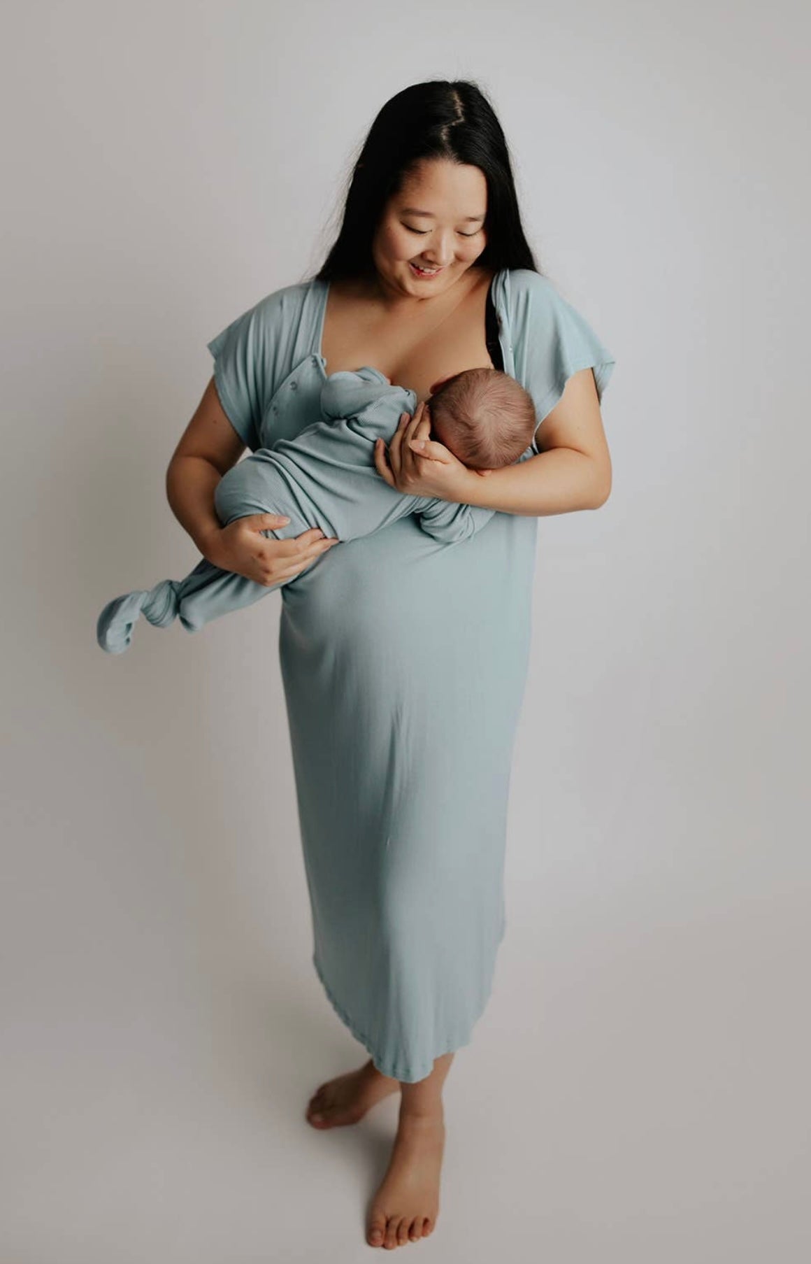 Blue Bird Maternity Mommy Labor and Delivery/Nursing Gown