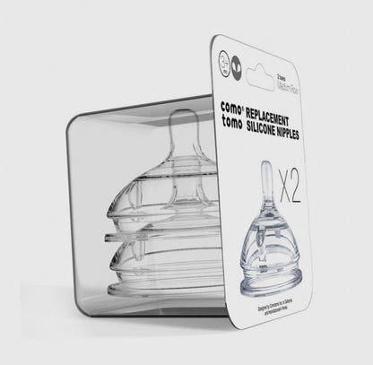 Comotomo Baby Bottle Silicone Replacement Nipples (2 pack)