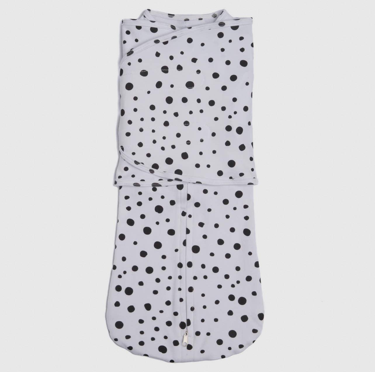 LullaBaby Swaddle, The Sleep Swaddle Solution- Black/White Spotted