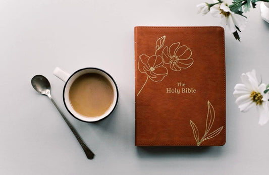 The Holy Bible: SKJV- Chestnut Floral