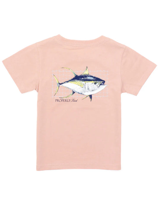 Boys Tuna SS Peach Tee